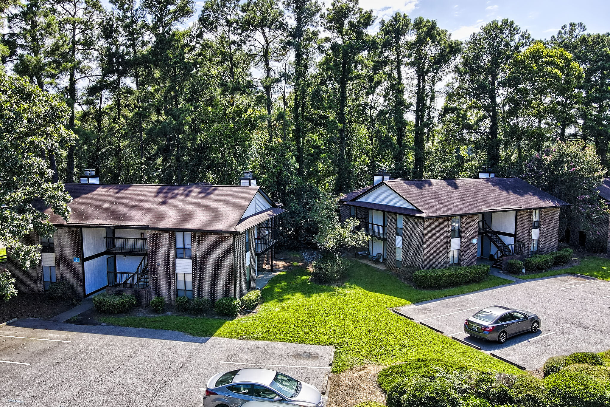 Peaceful courtyard seating