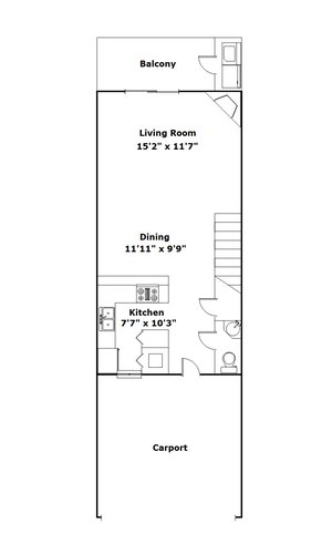 2 x 1.5 TH &#43; Carport , - Interactive FLoor Plan